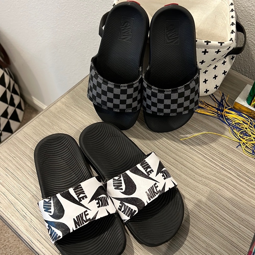 Nike & Vans little boys slides